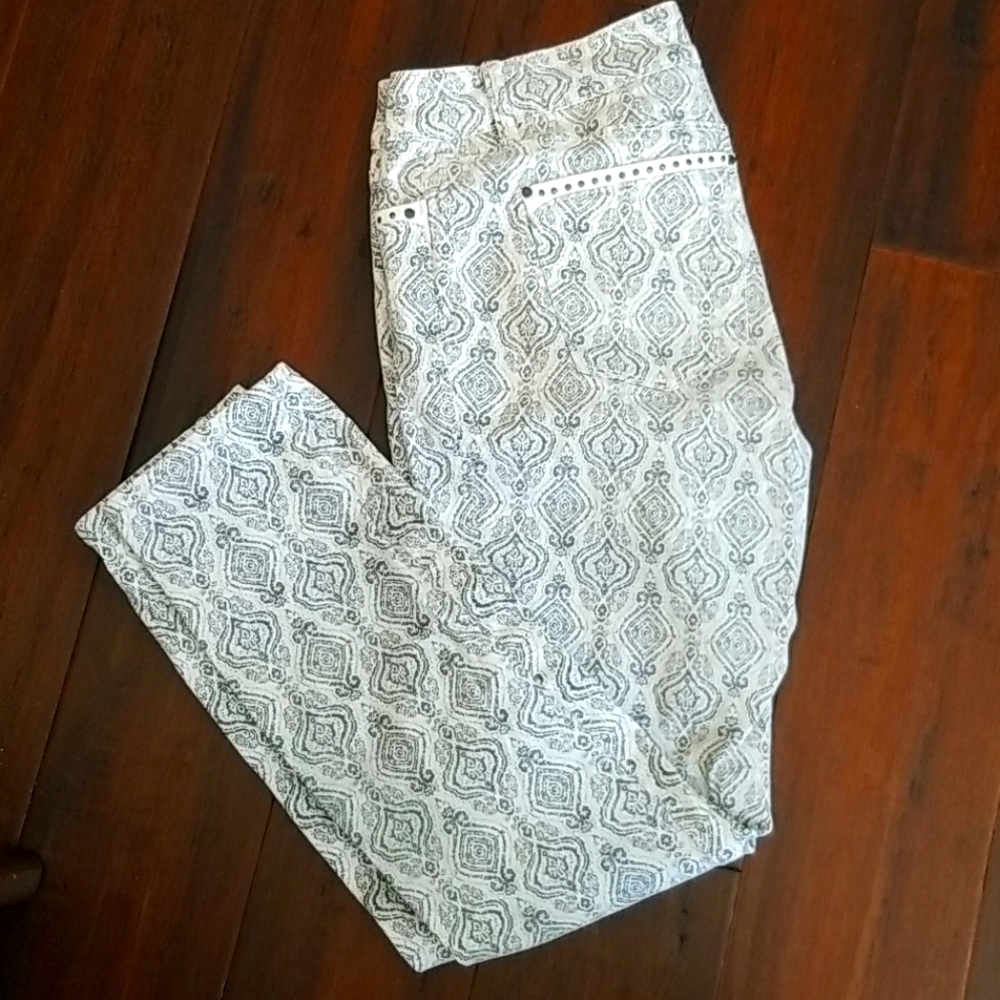 Printed Skinny Ankle jeans
